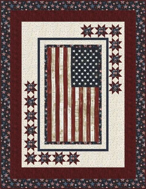 American Pride Among The Stars Panel Quilt Patterns Fabric Panel