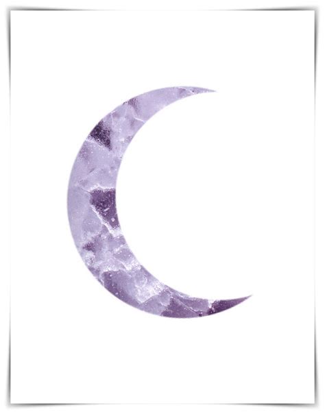 Buy Printable Art Moon Phases Set Of 3 Purple Gemstone Wall Art Instant