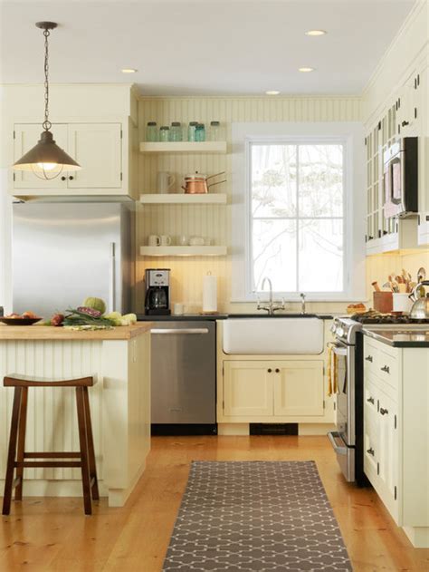 When we moved into our current home over seven years ago, the kitchen was painted a brick red. White Beadboard Kitchen Cabinets | Houzz