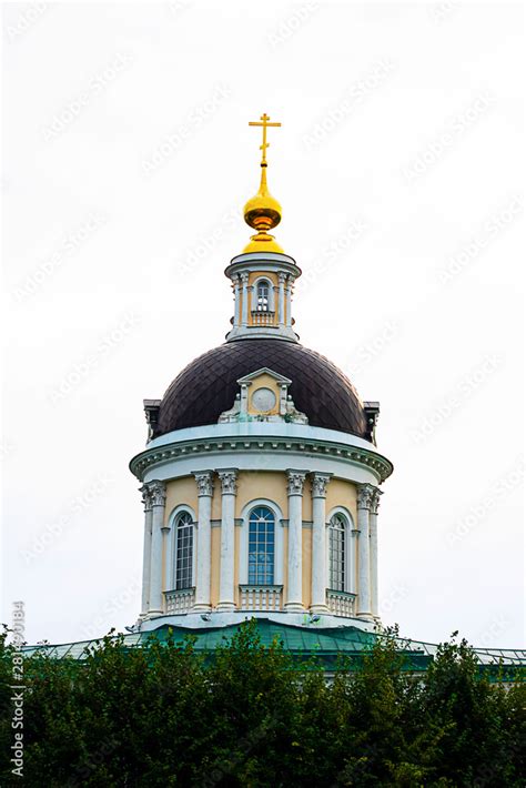 Beutiful Dome Of Archangel Michael Orthodox Church In Kolomna City