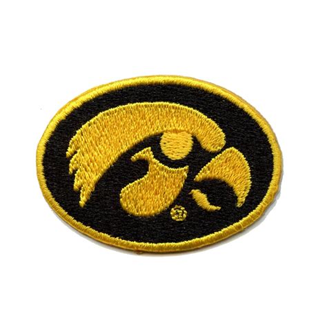 Iowa Hawkeyes Primary Round Logo Iron On Embroidered Patch Alt Small