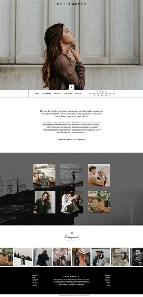 Kalium creative theme for professionals. Bold and dark Showit Premium Photography Website Template ...