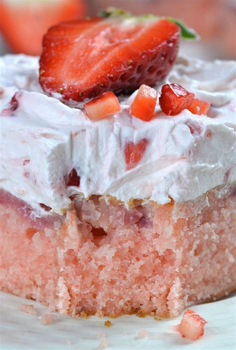 Here it is reinvented as an american cake: Strawberry Sheet Cake | Fresh Strawberry Cake Recipe
