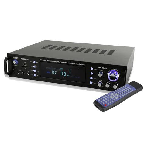 Pyle 2000 Watt Bluetooth Hybrid Pre Amplifier Home Theater Stereo Amp