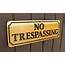 No Trespassing Carved Cedar Wood Sign  Custom Signs