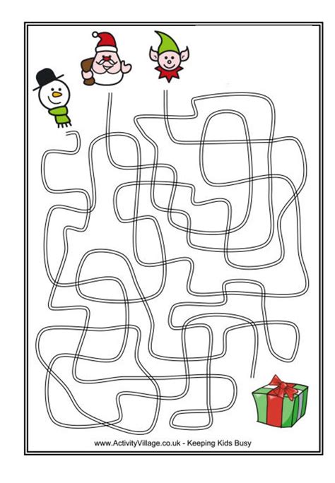 Božićni Labirinti Za Printanje