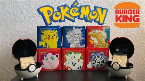 All toys were paired with trading cards, which were made exclusively for this promotion. Unboxing All 6 Pokemon Burger King Gold Cards!!! (1999) - YouTube