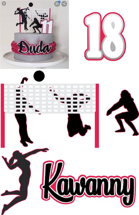 Topo De Bolo V Lei Volleyball Designs Cake Toppers Topper