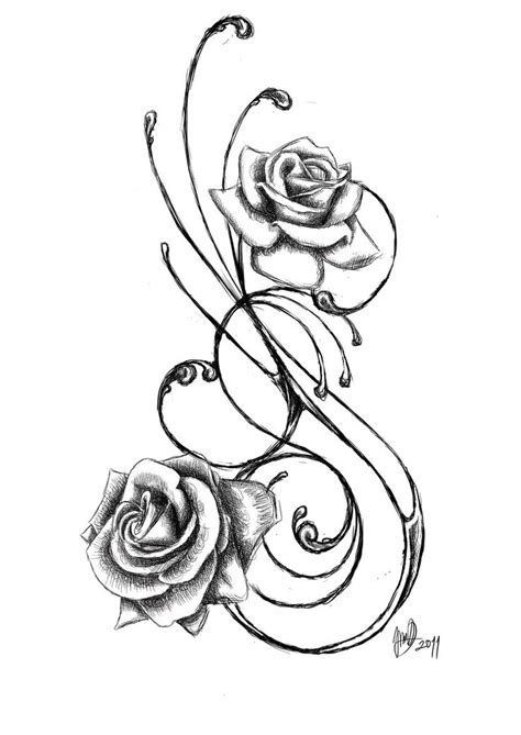 Six scroll ribbon tattoo design. rose tattoo by jadroART on deviantART | Rose tattoos ...