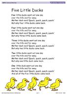 And all of the five little duckies came back *duck sounds*. Teacher Timesavers BLMs - Firefly Education