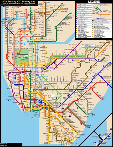 Click on the new york subway map (metro) to view it full screen. New York City Subway Fantasy Map (Revision 19) by ECInc2XXX on DeviantArt