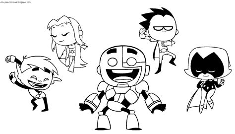 Dibujos Sin Colorear: Dibujos de personajes de Teen Titans Go para #