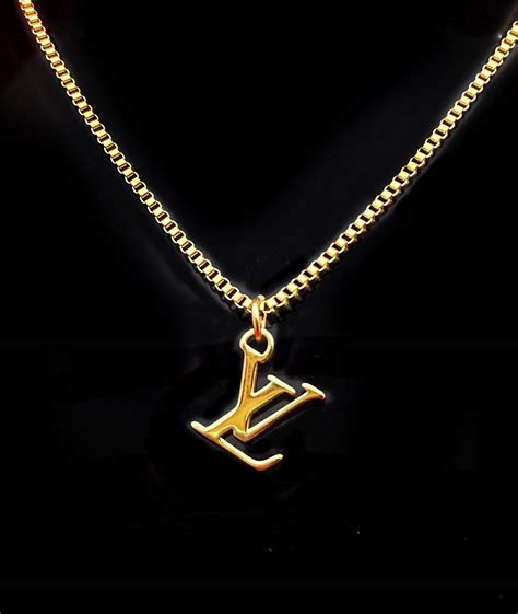 Louis Vuitton Lv Logo Necklace Chain Literacy Basics