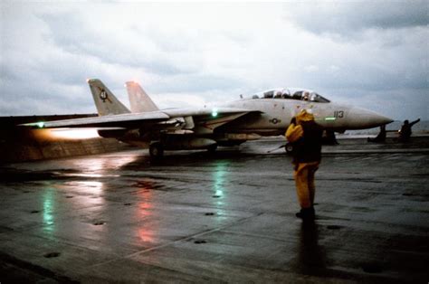 F 14 Tomcat Taking Off From Uss Nimitz Cvn 68 1 February 1983