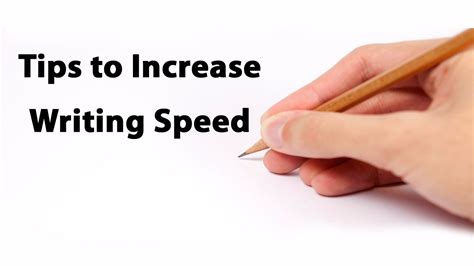 Tips To Increase Writing Speed Youtube