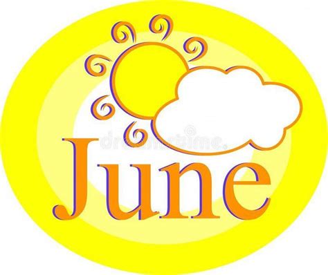 June Graphic Representing The Month Of June And The Arrival Of Summer