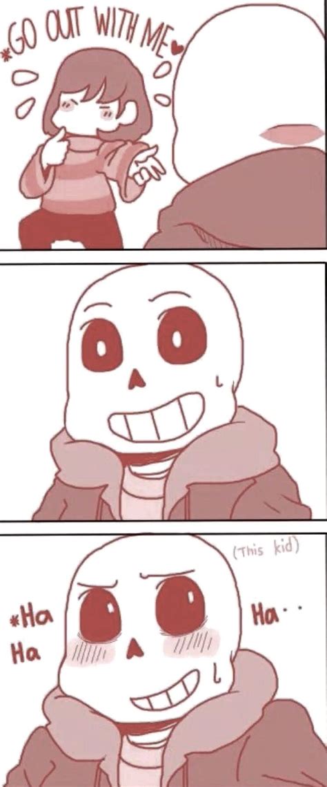 Frisk Flirting With Sans By Asking Him Out On A Date Undertale Game