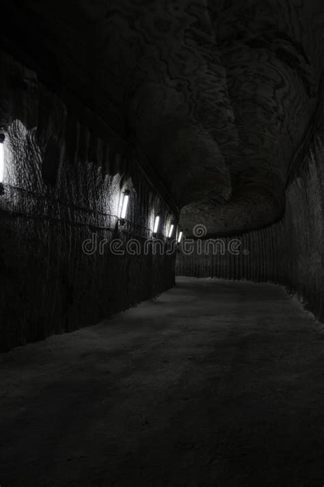 Dark Underground Corridor Stock Photo Image Of Path 122053580