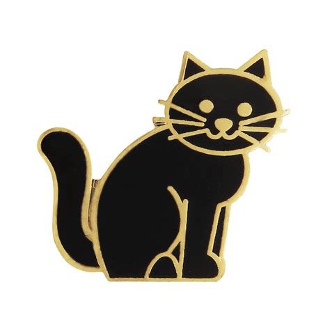 Lucky Black Cat Pin Badge