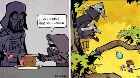The Humorous Star Wars And Calvin Hobbes Comic Art Continues Star