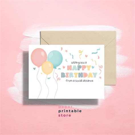 Printable Birthday Card Happy Birthday Card Printable Etsy Happy