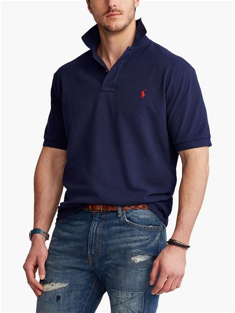 Polo Ralph Lauren Big And Tall Regular Fit Polo Shirt Newport Navy At