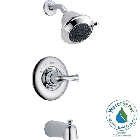 Ada compliant metal lever handle. Delta Classic Single-Handle 3-Spray Tub and Shower Faucet ...