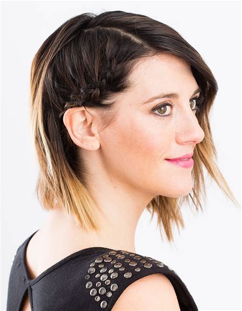 Cute french braid for short hair. 30 Easy And Cute Braided Short Hairstyles For Women ...