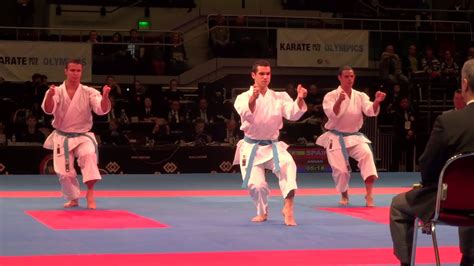 egypt male team kata final 2014 world karate championships youtube