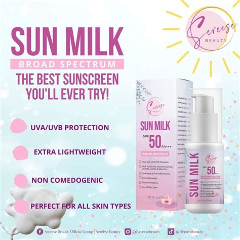 Sereese Beauty Sun Milk Spf 50 Pa Authorized Reseller Shopee
