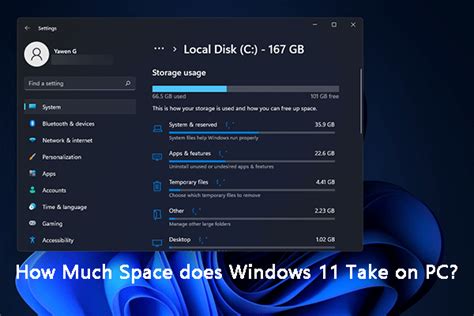 How Much Space Does Windows 11 Take On Your Disk Minitool