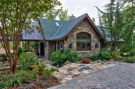 Rustic Guest House Stone Exterior And Walkway Hgtv