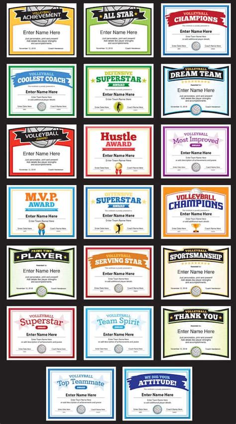 20 Volei Certificate Template Uri Sport Simt Povești Bune Top Blog