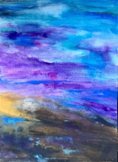 Serenity Seas Original Watercolor Painting Unframed And Abstract 11x15
