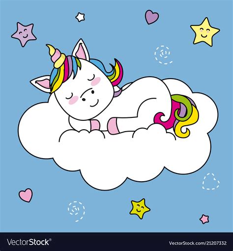 Cute Unicorn Sleep Time On Cloud Free Template Ppt Premium Download 2020