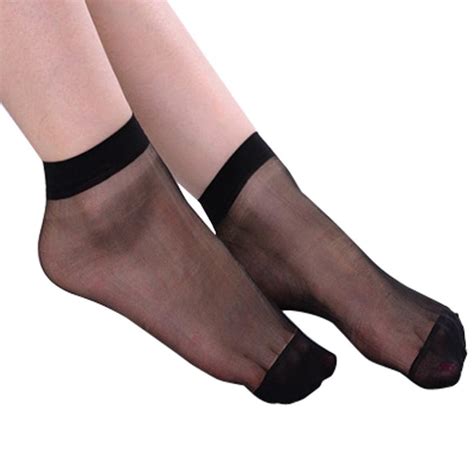 Kancoold 10 Pairs Womens Socks Summer Fashion Ultra Thin Elastic Silk Girl Short Ankle Low Cut