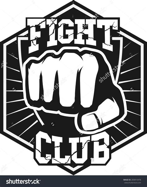 Fight Club Mma Ufc Mixed Martial Arts Fighting Logo Stamp Fight Club