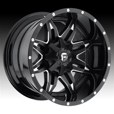 Fuel D267 Lethal 2 Pc Matte Black W Milled Accents Custom Truck Wheels