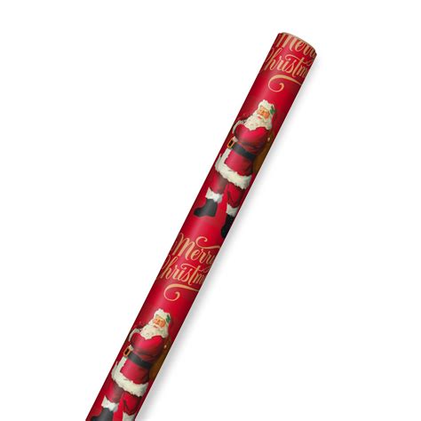 Santa On Red Jumbo Roll Christmas Wrapping Paper 100 Sq Ft
