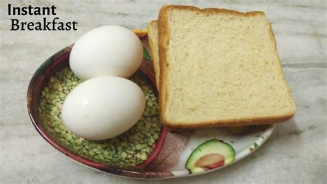 How To Make Easy Breakfast With Bread And Egg Instant Bread Breakfast