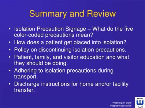 Ppt Isolation Precaution Signage In Washington State