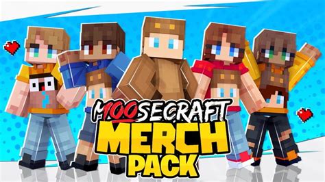 Moosecraft Merch Pack By 100media Minecraft Skin Pack Minecraft