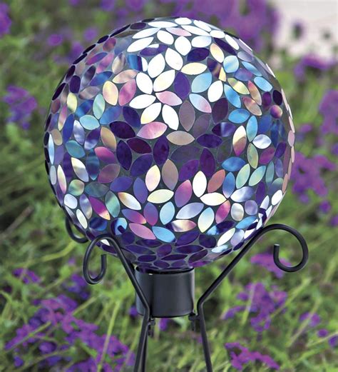Amy poehler shares her must list, talks hosting golden globes and directing moxie. Purple Mosaic Gazing Ball With Metal Stand | Wind and Weather