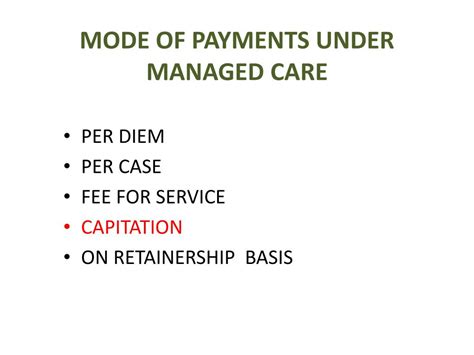 How does a capitated contract work? PPT - MANAGEMENT OF CAPITATION UNDER THE NATIONAL HEALTH INSURANCE SCHEME PowerPoint ...