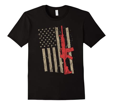 Ar 15 American Flag Shirt Ar15 Gun Enthusiast Lover Rifle Anz Anztshirt