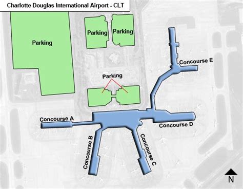 Charlotte Douglas Airport Clt Main Terminal Map