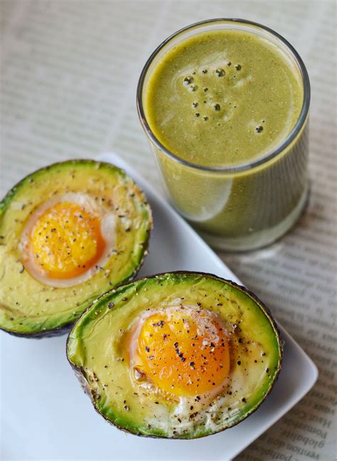 Healthy Tasty Simple Eating Baked Eggs In Avocado