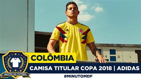 Colombia a generation of gold has put the colombian team back on the radar of world football, after some outstanding participations in the 2014 fifa world cup brazil and russia 2018, the coffee team will seek the title in the conmebol copa américa, the same which he won in 2001. Camisa titular da Colombia Copa do Mundo 2018 Adidas - YouTube