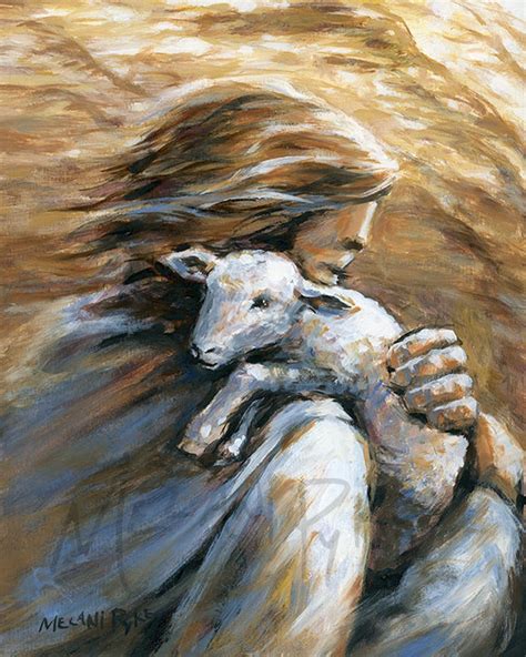 Jesus As Shepherd Holding Lamb Over Shoulder Art Print Etsy In 2021