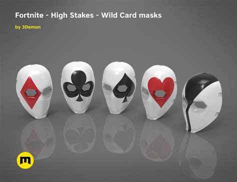 Fortnite High Stakes Wild Card Masks Bundle 3d Model Stl 1 In 2019